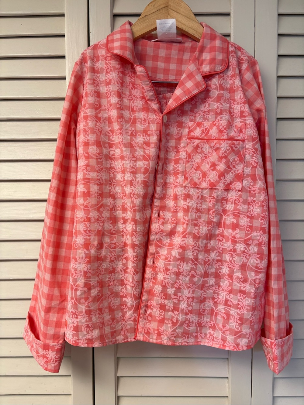American Girl Coral Pink Patterned Pajama Set